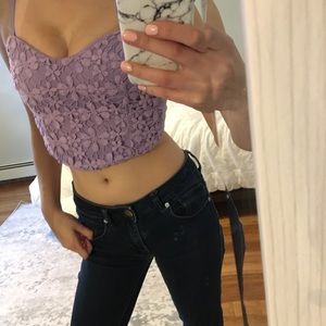 Purple crop top